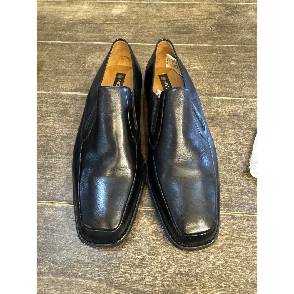 New Mezlan Mayfield Black Slip On Loafer Size‎ 11.5W Leather